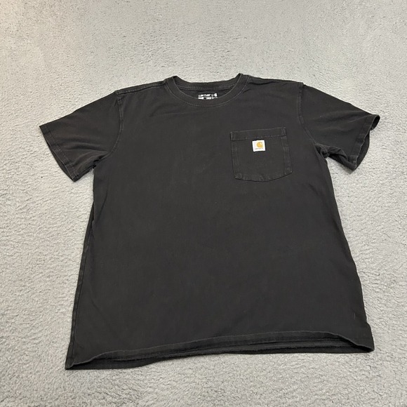 Carhartt Tops - Carhartt Shirt Womens Large Black Short Sleeve Crew Neck Pocket Tee Loose Fit